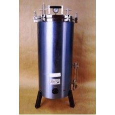 AUTOCLAVE VERTICAL DE ACERO INOX. DE 25 X 50cm ELEC. DE 3 CAL., CON CANASTILLA DE ACERO  INOX. Y TAPA DE BRONCE CROMADA (NO ES AUTOMATICO) SAT42281500 CV250